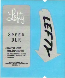 Cannondale Lefty Speed DLR 29 Wrap Decal/Sticker Silver + black - Foto 1 di 1