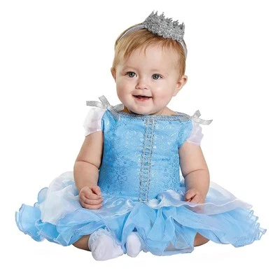Disguise Disney Cinderella Prestige Dress w/Headpiece, Polyester, Infant 6-12 - Image 1 of 4