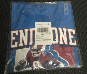 NEW! Children's Place END ZONE LEGEND shirt BOY M 7/8 football blue long sleeve - Picture 1 of 7