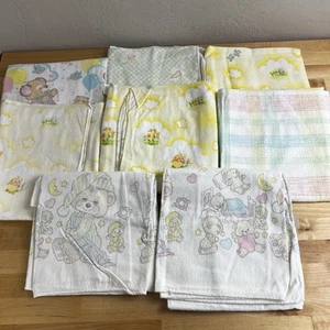 Lote De 8 Mantas De Colección Franela Recepción Bebé Dundee Gibson Osos Animales - Imagen 1 de 8