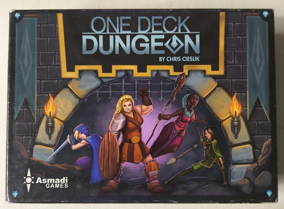 One Deck Dungeon Game Chris Cieslik Asmadi Games Cards Dice COMPLETE 2019 EUC - Image 1 of 4