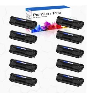 10x Q2612A Toner Cartridge For HP 12A LaserJet M1319 1022 1022nw 3050 High Yield - Picture 1 of 23