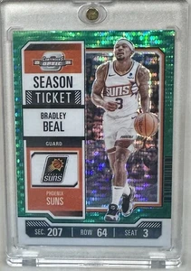 2023 Panini Contenders Optic Season Ticket Green Pulsar Prizm /25 Bradley Beal - Picture 1 of 2
