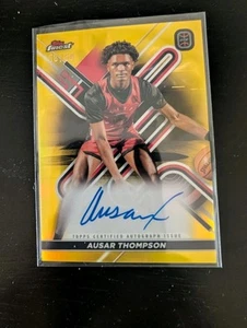 AUSAR THOMPSON /50 GOLD Refractor Rookie RC Auto 2022-23 Topps Finest Basketball - Picture 1 of 4