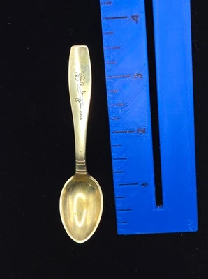 Cuchara danesa Demitasse de 4,5" de plata de ley 826/1000 1948 Foto 1 de 4