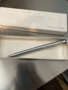 Vintage Metal Paper Mate Double Heart Mechanical Pencil Used Silver Tone - Picture 1 of 6