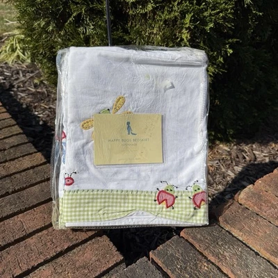 NEW Pottery Barn Kids Juponnage Crib Bedskirt Happy Bugs  - Image 1 of 4