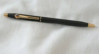 Винтажный крест века классический шариковая ручка тонкий матовый черный логотип на зажиме - Изображение 1 из 4