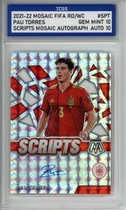 2021-22 PANINI MOSAIC SCRIPTS MOSAIC AUTO #SPT PAU TORRES TCGS 10 AUTO 10 - Picture 1 of 2