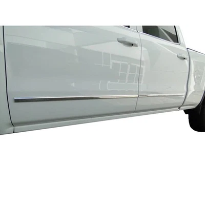 Side Molding Overlay for 14-16 Chevy Silverado Double Cab [Stainless Steel] 4p - Image 1 of 4