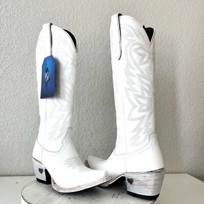Botas de Vaquero Lane MEGAN MORONEY Smokeshow Mujer 5.5 Blanco Vaquera Occidental Alto Foto 1 de 4
