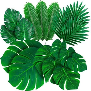 Decopom Palm Leaves Artificial Tropical Monstera-84Pcs 6 Kinds - Picture 1 of 6
