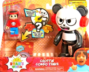 Ryan's World Panda Toy Combo Ryan Figure Chopping Karate Action New Poseable Fun - Picture 1 of 5