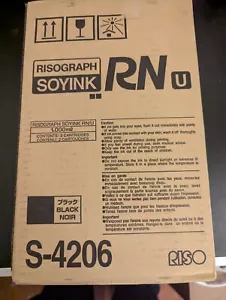 OEM Risograph Riso Soyink Black Toner 1000mL Bottles Two Pack S-4206 - Picture 1 of 1
