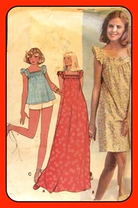 KLEID TOP SHORTS Maxikleid quadratischer Ausschnitt McCall's 5504 Vintage 1977 Nähmuster - Bild 1 von 3