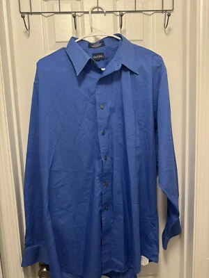 Camisa de vestir puritana manga larga azul hombre 17 34/35 Foto 1 de 4