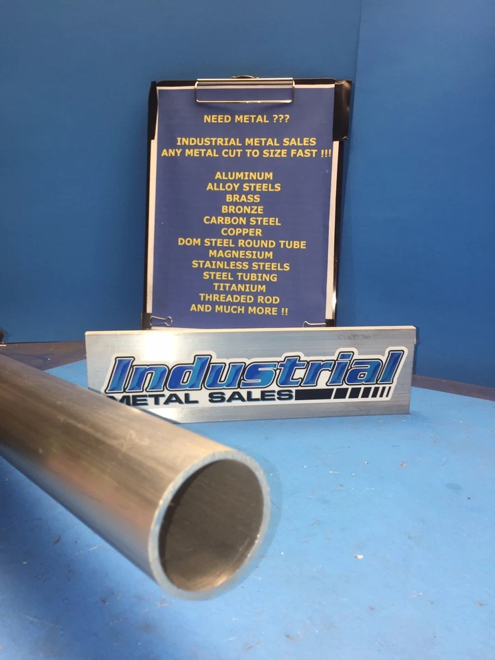 6061 Aluminum Round Tube 1-5/8" OD x 1-3/8" ID x 12"-Long FREE SHIPPING ! - Image 1 of 1