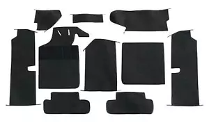 Porsche 914 Carpet Kit 1973-76 Black Grey Tan Sliverknit German Square Weave - Picture 1 of 26