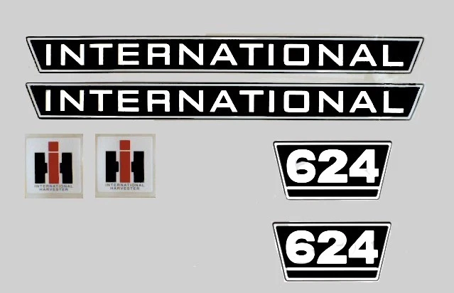 IHC Mc Cormick Traktor Aufkleber international 624 Emblem Sticker Label Set - Bild 1 von 1