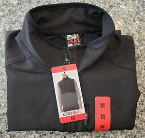 32 Degree Heat Men's Full Zipper Vest Size Medium, 3 Pocket, Black - Picture 1 of 2