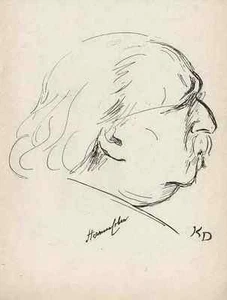 PORTRAIT: Hermann COHEN von Karl DOERBECKER Marburg - Strichätzung 1928 HEYDER. - Bild 1 von 1