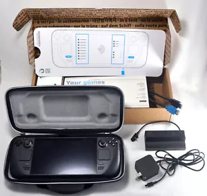 A+ Valve Steam Deck LCD Black 512GB Case, Charger, HDMI cord, Dock, Original Box - Picture 1 of 5