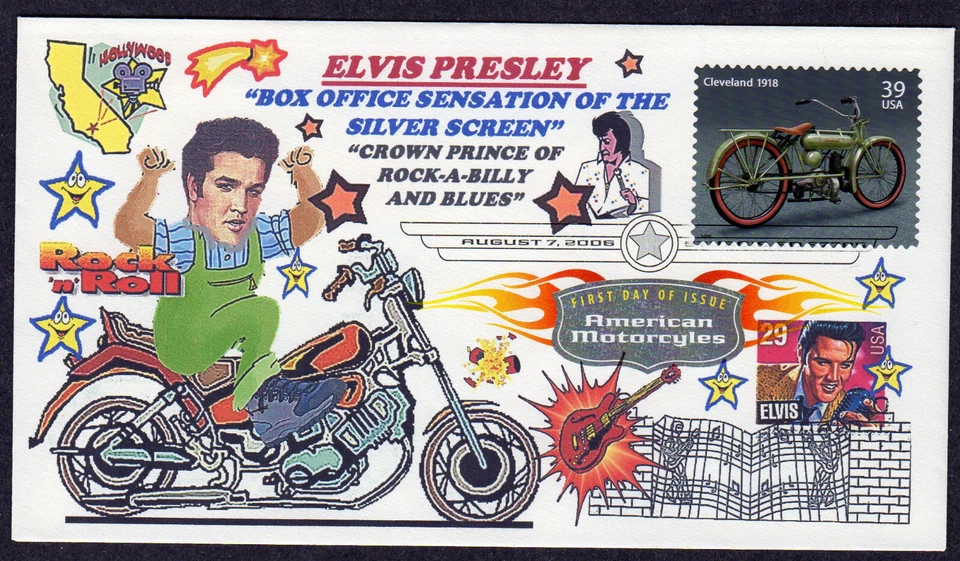 2006 1918 CLEVELAND MOTORCYCLE (Scott 4086) - ELVIS RIDES FDC NW689 - Image 1 of 1