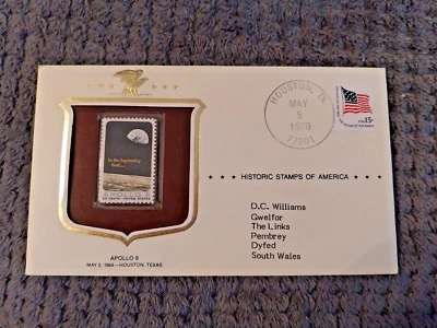 USA FIRST DAY COVER 1979 HISTORIC STAMPS OF AMERICA APOLLO 8 - Image 1 of 2