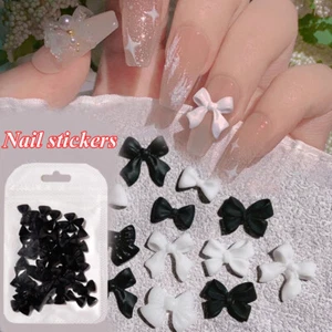 50pcs Manicure Bow Resin Nail Jewelry Accessories 3D Ribbon Nails Art Decoration - Picture 1 of 22