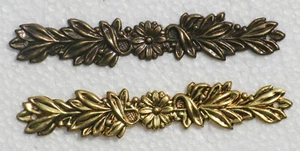 Brass decorations pressed 79mm x 14mm for craft workers - Picture 1 of 3