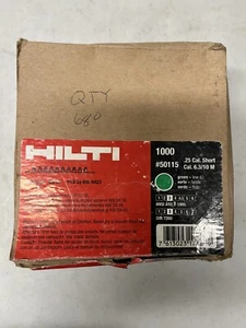 HILTI .25 CAL 6.3/10 M10 POWDER CARTRIDGES FOR POWDER ACTUATED NAILER QTY 680 - Picture 1 of 6