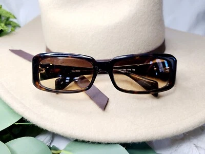 Impresionantes gafas de sol VERA WANG elegantes bronce tortuga marco solo 56-17-130 Foto 1 de 4