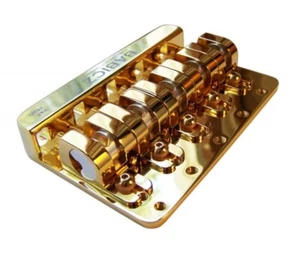 Puente bajo Babicz FCH5 5 cuerdas, montaje de 5 agujeros chapado en oro FCH5GD - Imagen 1 de 2