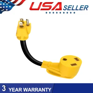 RV Power Cord Adapter 125 V 30 A 1875W NEMA 5-15P to TT-30R 12 Inch ,ETL Listed - Picture 1 of 5