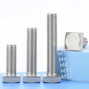 M4 M5 M6 M8 M10 M12 T bolt Square Head screws bolt for T slot track profile A2 - Picture 1 of 68