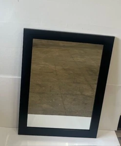 Rectangular Wall Mirror 14" x 20" Bathroom Mirror Black PS Frame Vanity Mirror - Picture 1 of 1