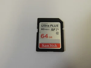 Genuine OEM SanDisk Ultra Plus 64GB SDHC I Memory Card - Class 10 - 80 MB/s - Picture 1 of 1