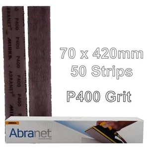Tiras abrasivas lijadoras sin polvo Mirka Abranet 70x420 mm P400 50x HookNLoop - Imagen 1 de 1