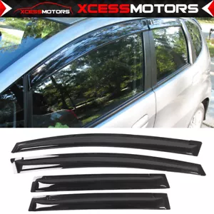 Para 09-14 Honda Fit GE viseras para ventana teñidas de humo ventilación solar lluvia viento 4 piezas - Imagen 1 de 6