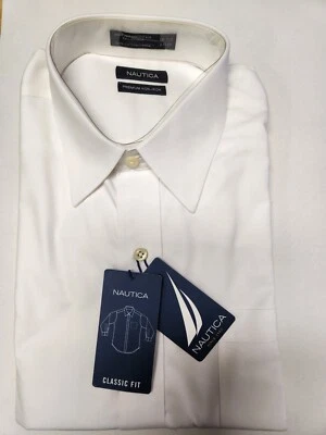 NAUTICA Dress Shirt Men's 16.5 - 32/33 White - Image 1 of 2