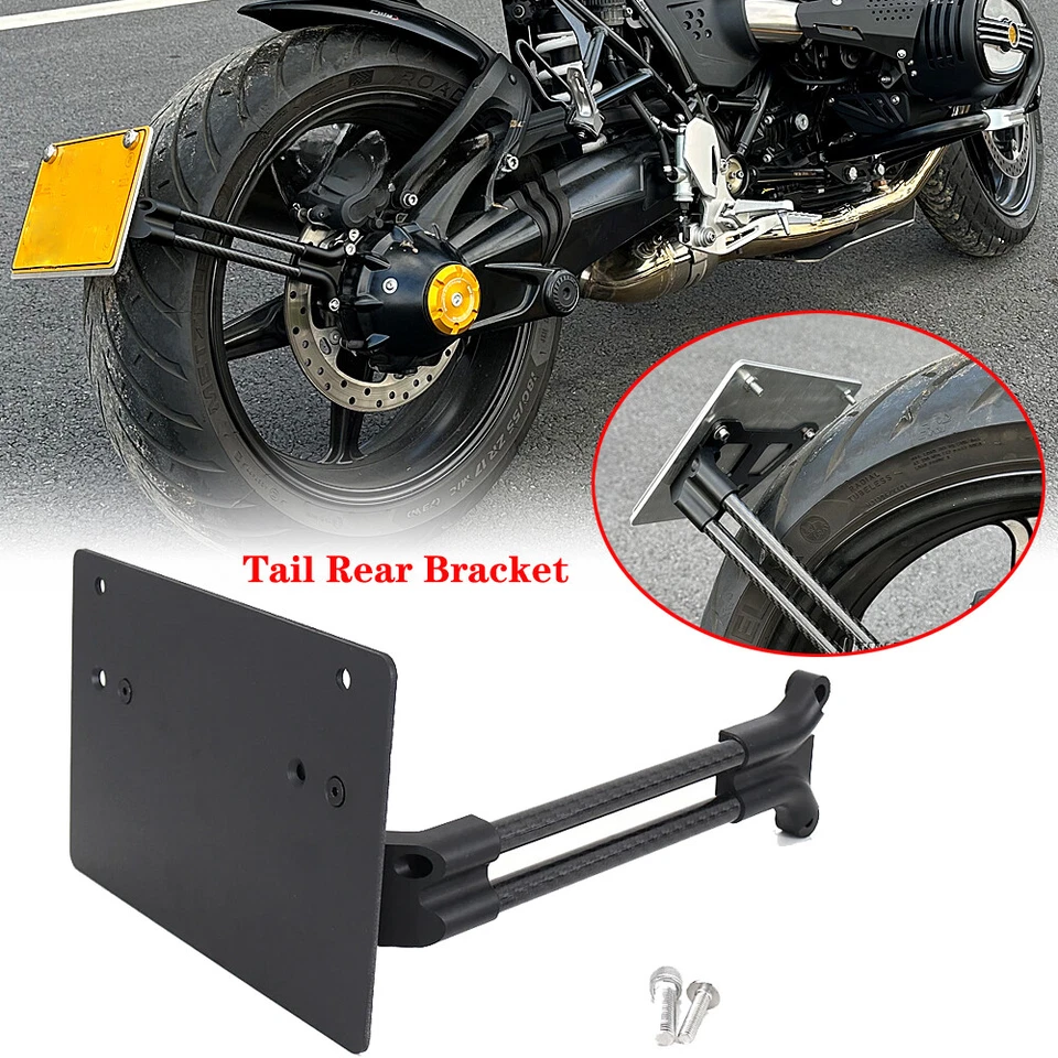 For BMW R NINE T Motorcycle License Plate Holder Tail Rear Bracket Carbon fiber — 第 1/4 张图片