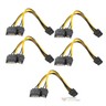5pcs Dual 15Pin SATA Male To PCIe 8Pin(6+2) Male Video Card Power Adapter Cable