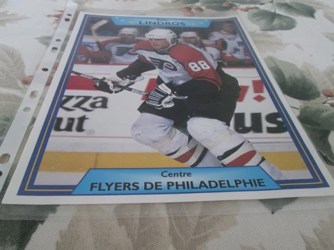 ERIC LINDROS      POSTER  COLOR 8 BY 11  inches PHILADELPHIA FLYERS Cover