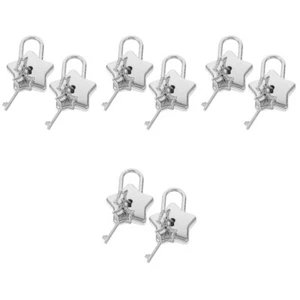 Confezione 4 Lucchetti Creoli Argento Con Lucchetto Pentagramma Accessori Fai Da Te - Foto 1 di 12