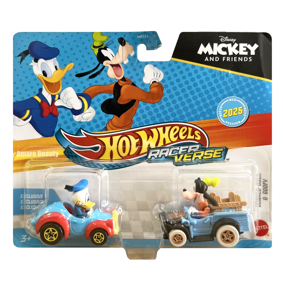 Hot Wheels Racer Verse 2025 Die-Cast 1:64 Scale - Disney Donald Duck and Goofy - Image 1 of 1