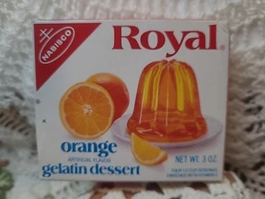 Nabisco Royal Orange Gelatin Dessert Box NOS Prop Decor Advertising 80s - Picture 1 of 12