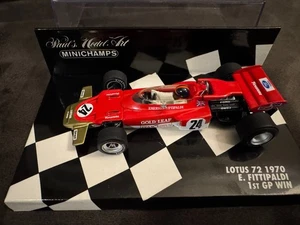 Minichamps 1/43 Lotus 72 1970 1st GP win, Emerson Fittipaldi #24 - Picture 1 of 6