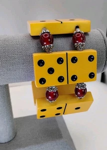 Vintage Bakelit Domino Butterscotch Stretch Armband getestet - Bild 1 von 9