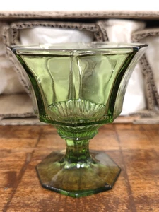 Independence Glassware Green Sherbet Glasses 5 oz Set of 4 NEW - Picture 1 of 3