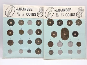 VINTAGE SOUVENIR "Japanese Coins No. A, No. B" Complete Sets - Picture 1 of 8
